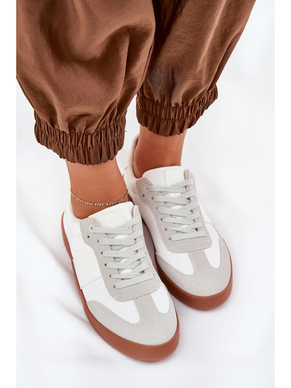 BIG STAR SHOES Dámske látkové tenisky Big Star – bielo-sivé