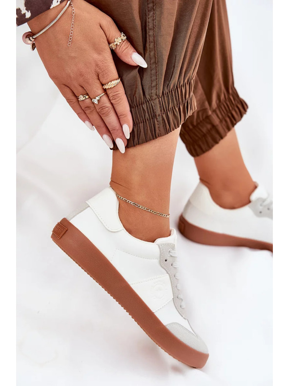 BIG STAR SHOES Dámske látkové tenisky Big Star – bielo-sivé