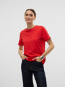 Vero Moda Červené dámske tričko Vero Moda Paulina