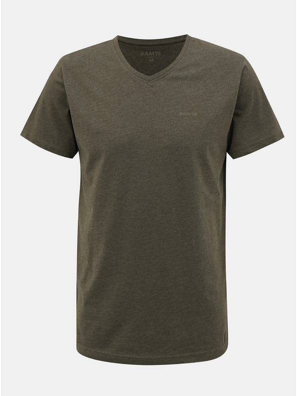 Sam 73 Khaki pánske basic tričko SAM 73