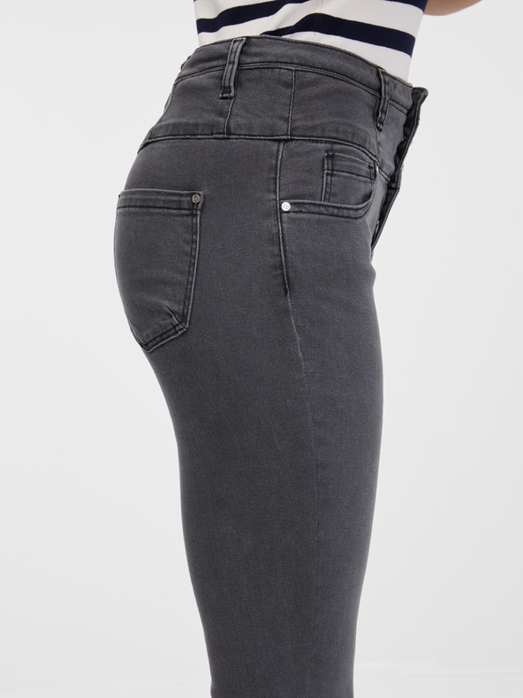 Orsay Tmavosivé dámske džínsy skinny fit ORSAY
