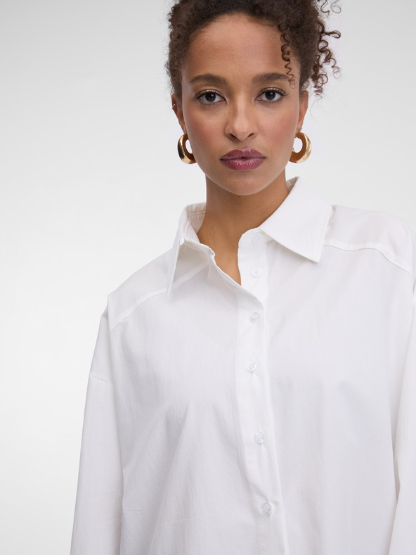 Orsay Biela dámska oversize košeľa ORSAY