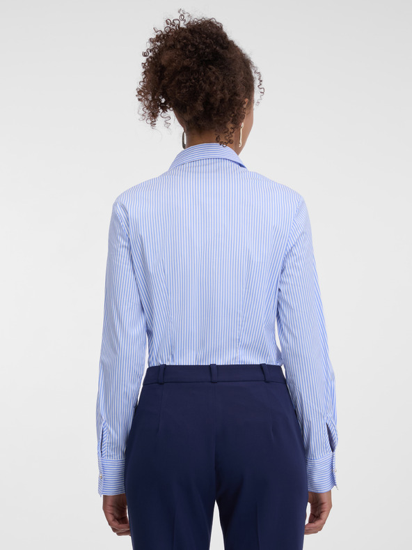 Orsay Svetlomodrá pruhovaná dámska košeľa ORSAY