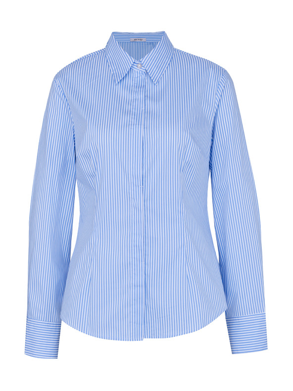Orsay Svetlomodrá pruhovaná dámska košeľa ORSAY