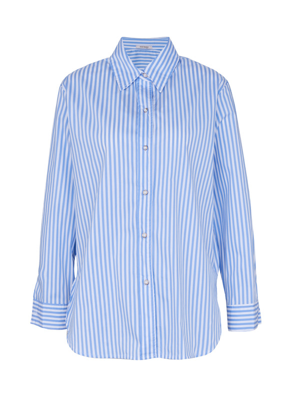 Orsay Svetlomodrá pruhovaná dámska košeľa ORSAY
