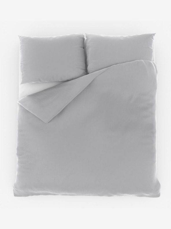 Kvalitex Francúzska mušelínová posteľná bielizeň 240x200, 70x90cm svetlo sivá Kvalitex