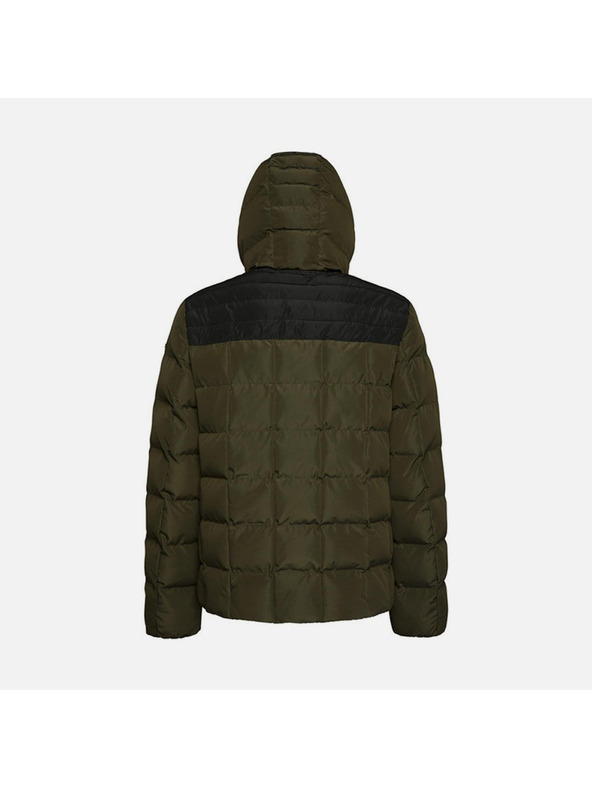 Geox Tmavozelená pánska bunda Geox Magnete Hoojkt