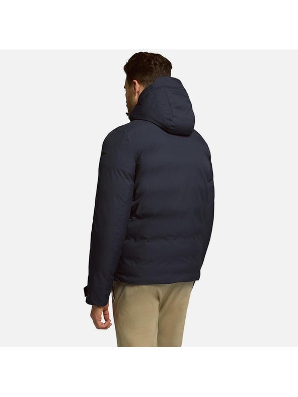 Geox Modrá pánska bunda Geox Sapienza Hoojkt