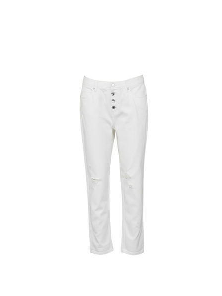 CAMAIEU Biele slim fit džínsy CAMAIEU