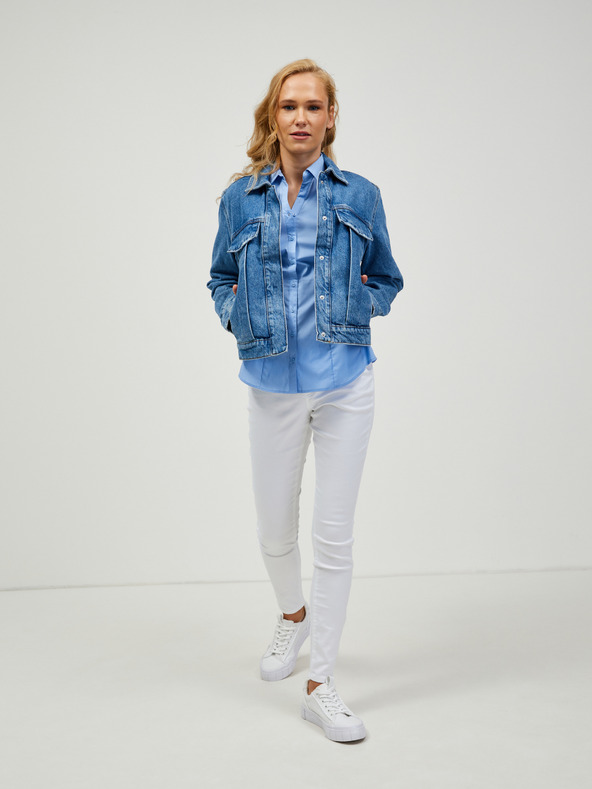 Orsay Svetlomodrá košeľa s krátkym rukávom ORSAY