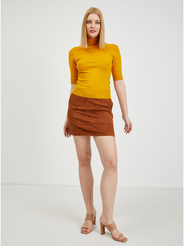 Orsay Žltý dámsky sveter s krátkym rukávom ORSAY