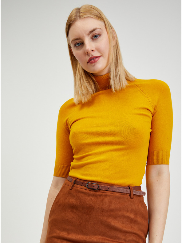 Orsay Hnedá dámska semišová sukňa ORSAY