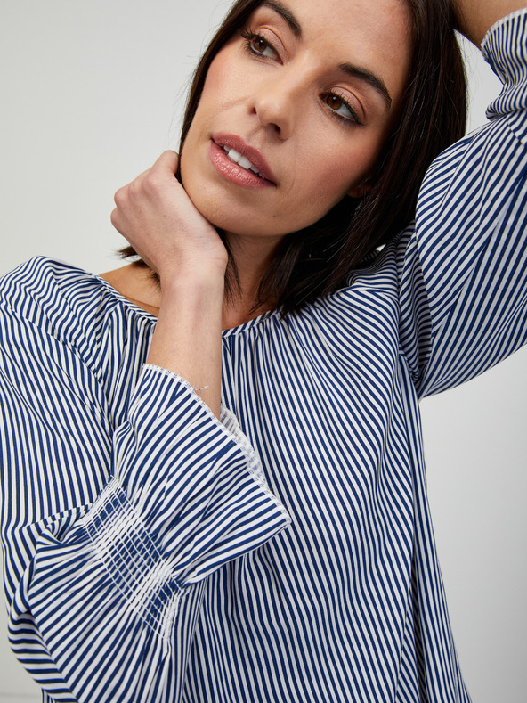 Orsay Modrá pruhovaná blúzka ORSAY