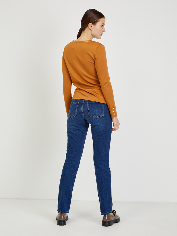 Orsay Hnedé dámske tričko s dlhým rukávom ORSAY