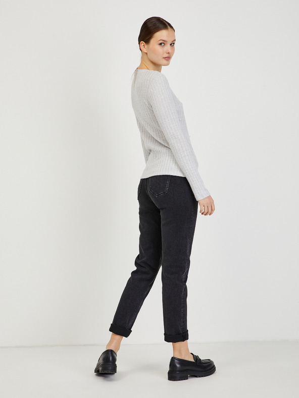 Orsay Svetlosivý dámsky rebrovaný sveter ORSAY