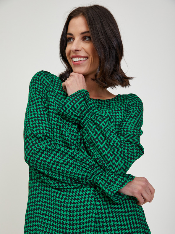 Orsay Zelená dámska vzorovaná blúzka ORSAY