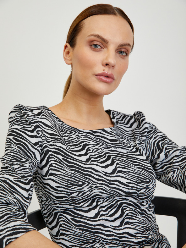 Orsay Bielo-čierne dámske vzorované tričko ORSAY