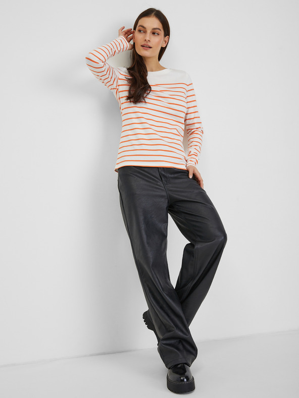 Orsay Oranžovo-biela dámska pruhovaná košeľa ORSAY