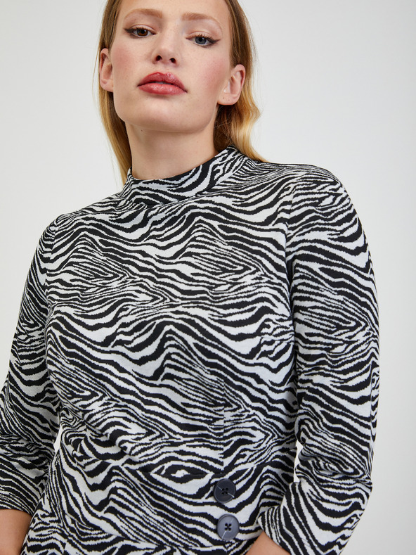 Orsay Čierno-biele dámske vzorované šaty ORSAY