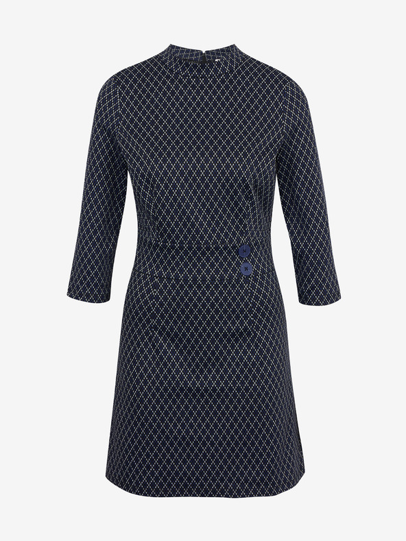 Orsay Tmavomodré dámske vzorované šaty ORSAY