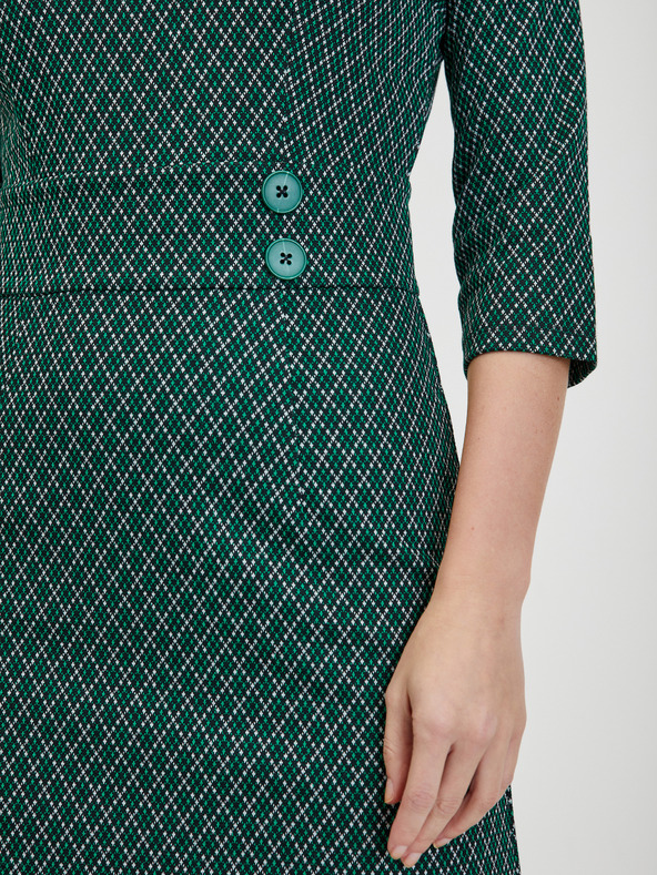 Orsay Zelené dámske vzorované šaty ORSAY