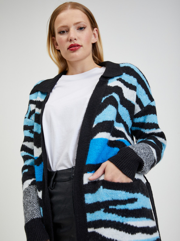 Orsay Modro-čierny dámsky vzorovaný sveter ORSAY