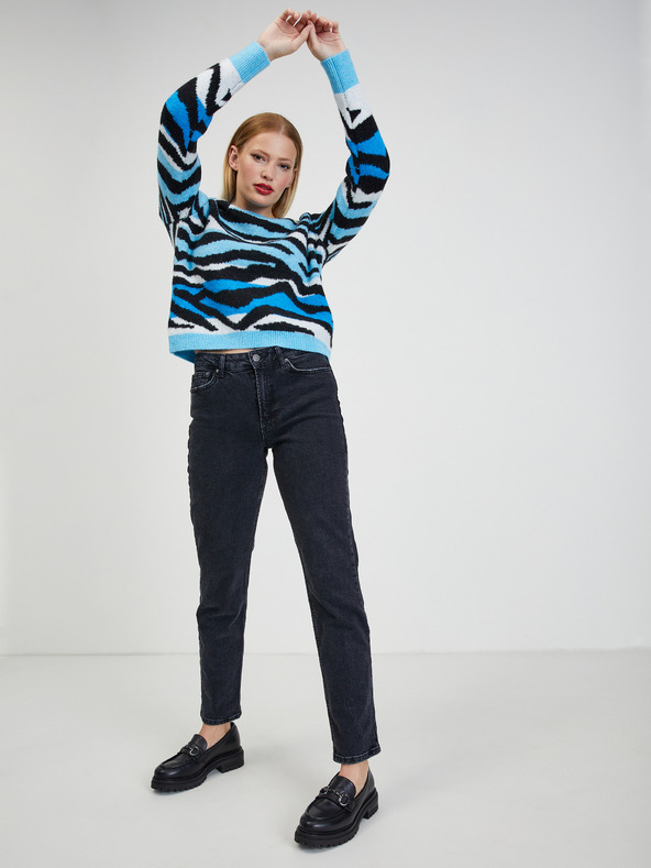 Orsay Čierno-modrý dámsky vzorovaný sveter ORSAY