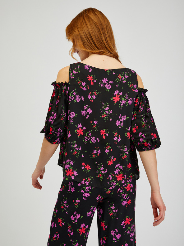Orsay Čierna dámska kvetovaná blúzka ORSAY