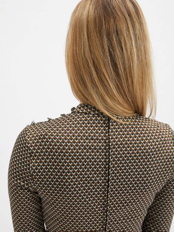 Orsay Hnedé dámske vzorované šaty ORSAY