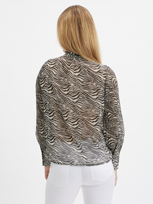 Orsay Čierna dámska vzorovaná blúzka ORSAY