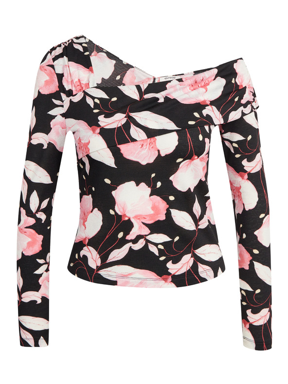 Orsay Ružovo-čierny dámsky kvetovaný top ORSAY