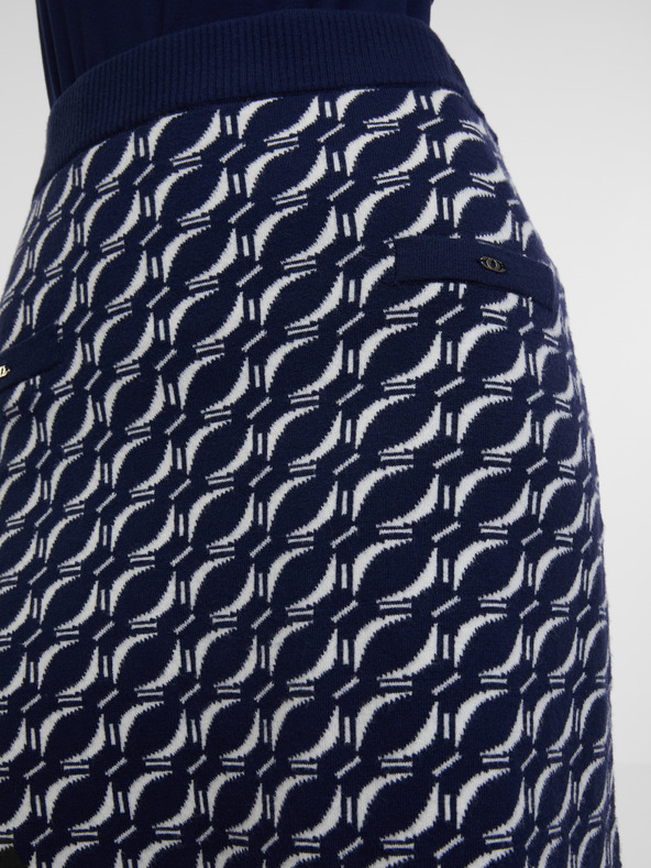 Orsay Tmavomodrá dámska svetrová sukňa ORSAY