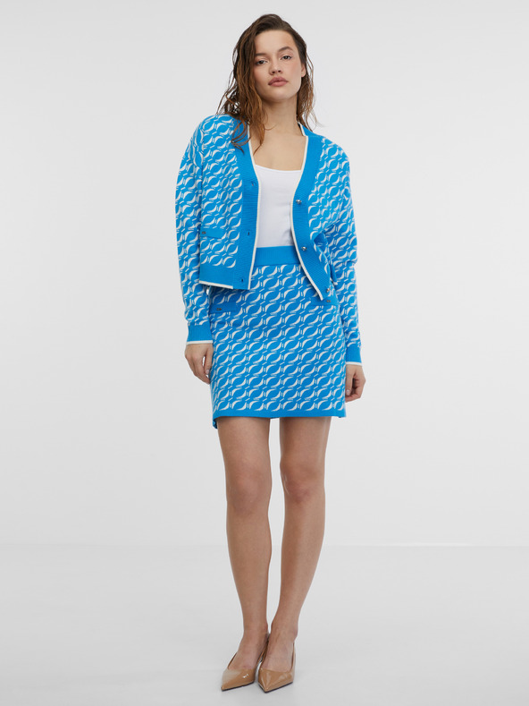 Orsay Modrá dámska svetrová sukňa ORSAY