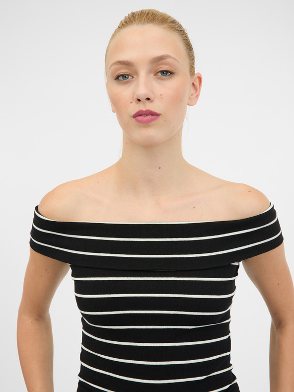 Orsay Čierno-biele dámske tričko s krátkym rukávom ORSAY