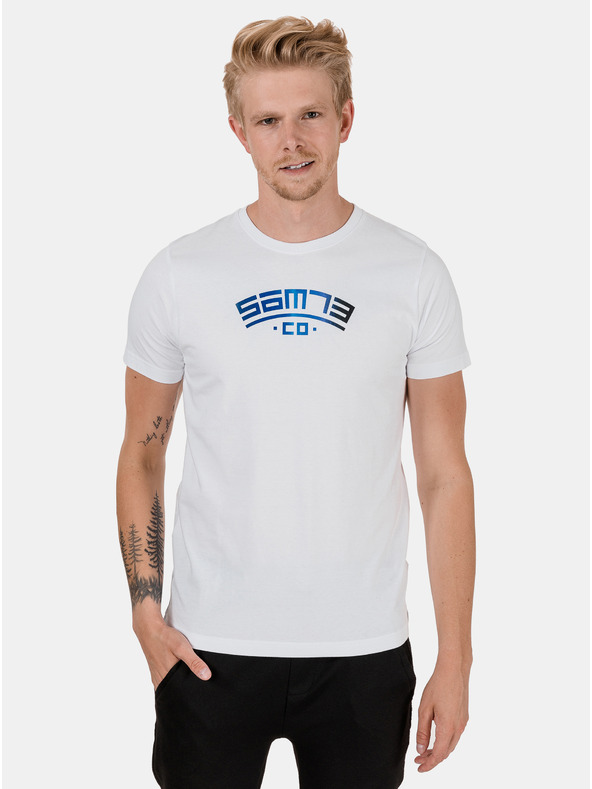 Sam 73 Biele pánske tričko SAM 73 Lanz