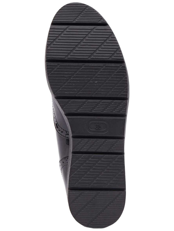 CAMAIEU Tmavé lesklé dámske mokasíny