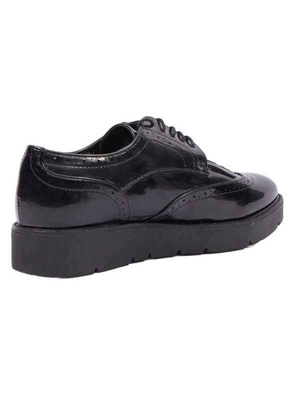 CAMAIEU Tmavé lesklé dámske mokasíny