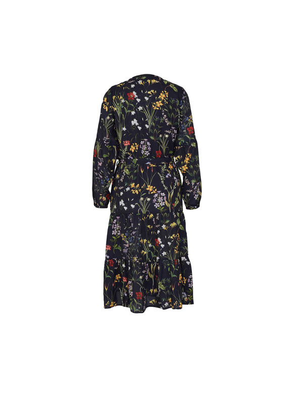 CAMAIEU Tmavozelené kvetované šaty