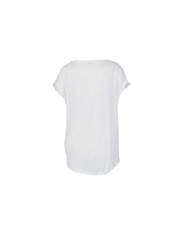 CAMAIEU Biele tričko s krátkym rukávom