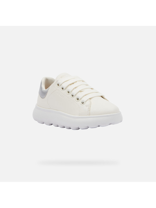 Geox Krémové dievčenské tenisky Geox Puffypop Girl