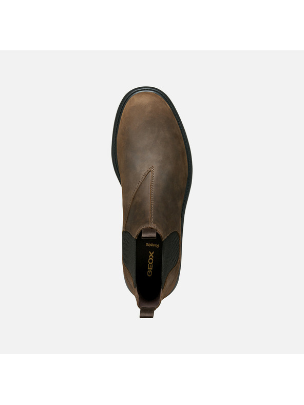 Geox Tmavo hnedé pánske členkové topánky Geox Spherica EC7