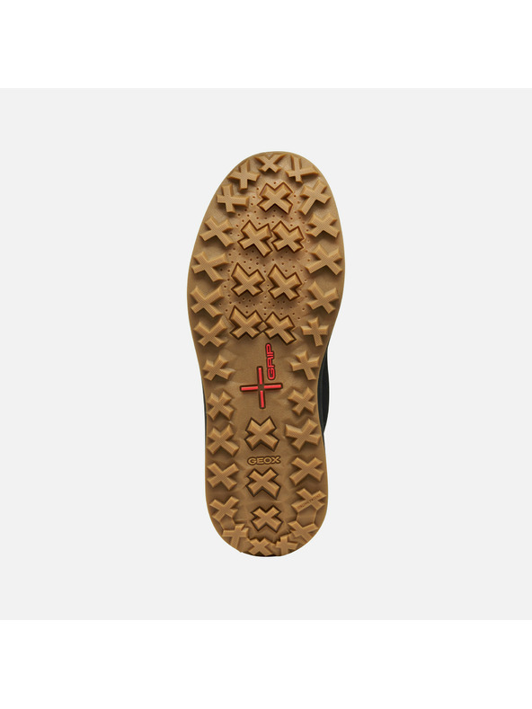 Geox Tmavo hnedé pánske členkové topánky Geox Granito + Grip B A