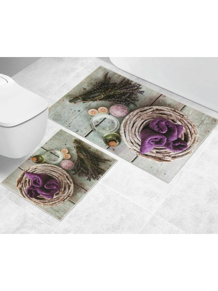 Bellatex Kúpeľňová a WC predložka bez výrezu Levanduľa 3D