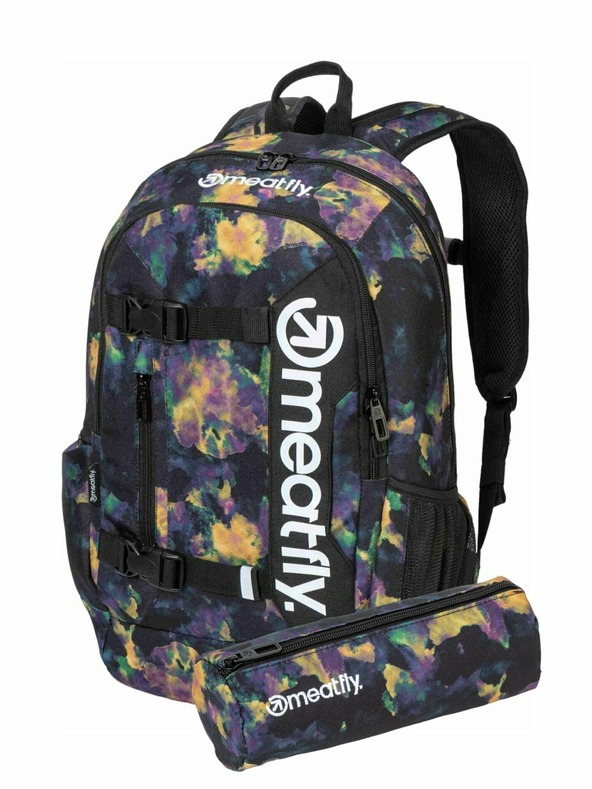 Meatfly Meatfly batoh Basejumper Dark Aquarel 22 L + PERAČNÍK | Objem 22 L