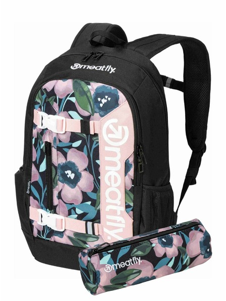 Meatfly Meatfly batoh Basejumper Pink Flowers 22 L + PERAČNÍK | Objem 22 L