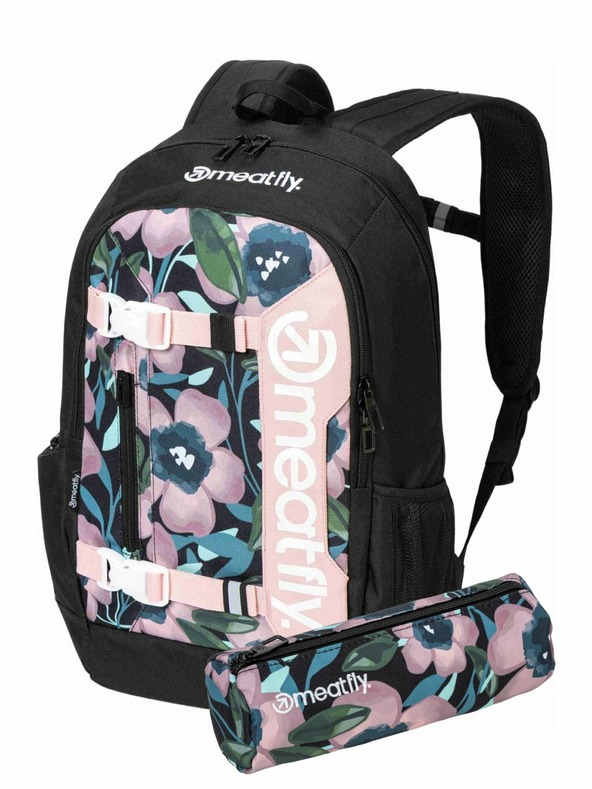 Meatfly Meatfly batoh Basejumper Pink Flowers 22 L + PERAČNÍK | Objem 22 L