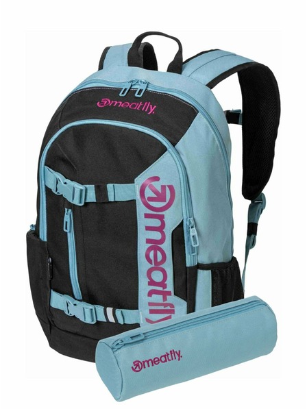 Meatfly Meatfly batoh Basejumper Aqua / Pink 22 L + PERAČNÍK | Objem 22 L