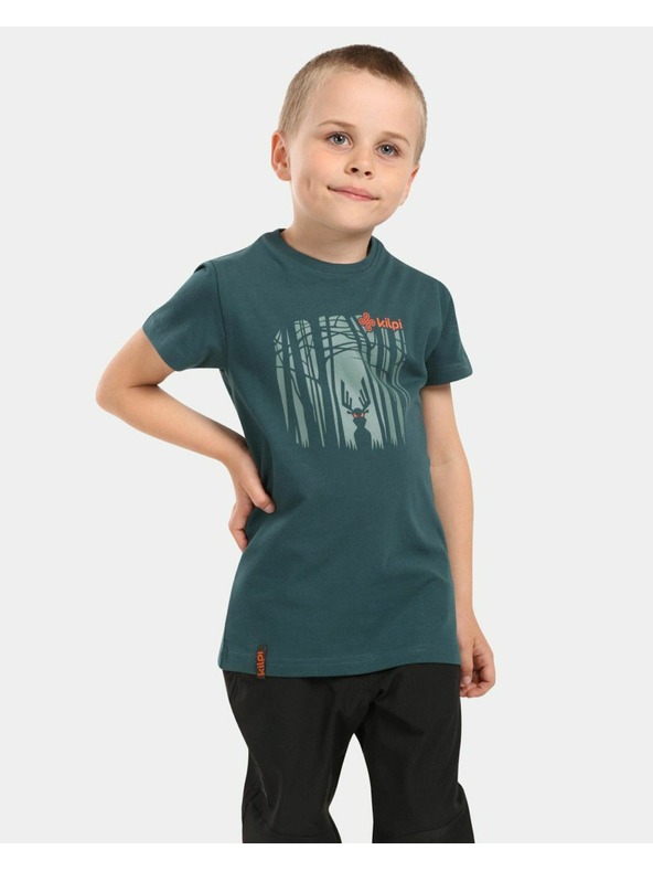 Kilpi Chlapčenské bavlnené tričko Kilpi SALO-JB Tmavozelená