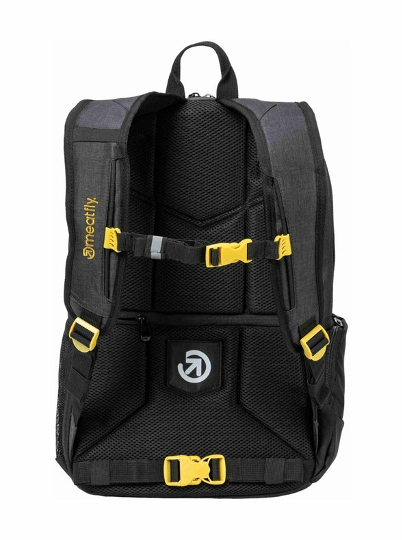 Meatfly Meatfly batoh Basejumper Black / Charcoal Heather 22 L + PERAČNÍK ZADARMO | Čierna | Objem 22 L