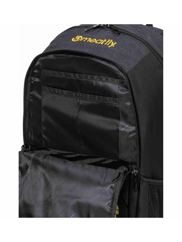 Meatfly Meatfly batoh Basejumper Black / Charcoal Heather 22 L + PERAČNÍK ZADARMO | Čierna | Objem 22 L
